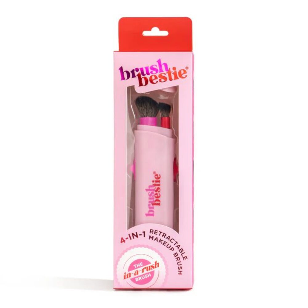 New in box DM Merchandising Bestie Brush 4-in-1 Retractable Makeup Brush